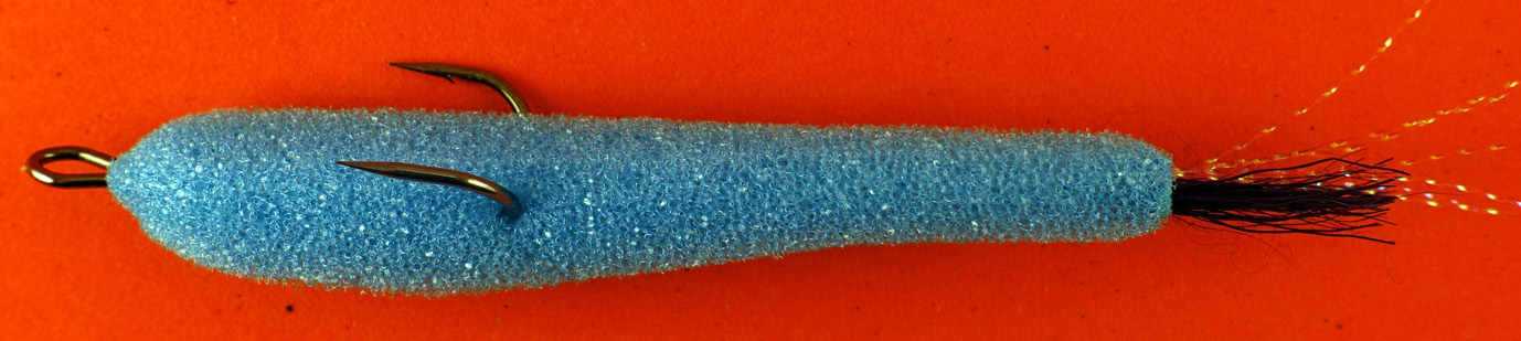 Поролоновая рыбка с открытым двойником синяя